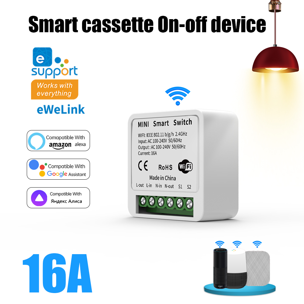 Smart Home Wifi Hub - eWeLink WiFi Smart Switch Module 16A,