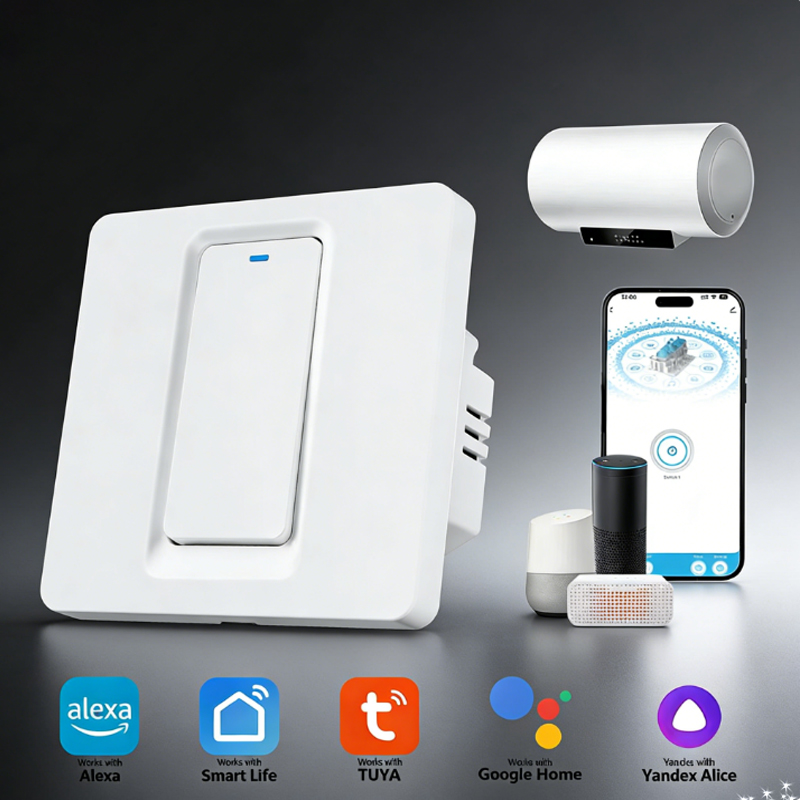 Smart Home Google Assistant - Smart Water Heater Switch/WiFi&Bluetooth Touch Control