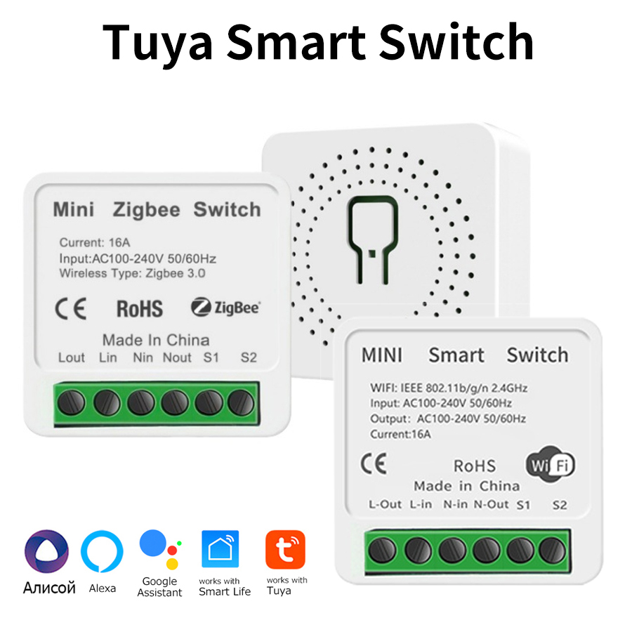 Smart Home Google Assistant - Mini Tuya ZigBee WiFi Intelligent Switch