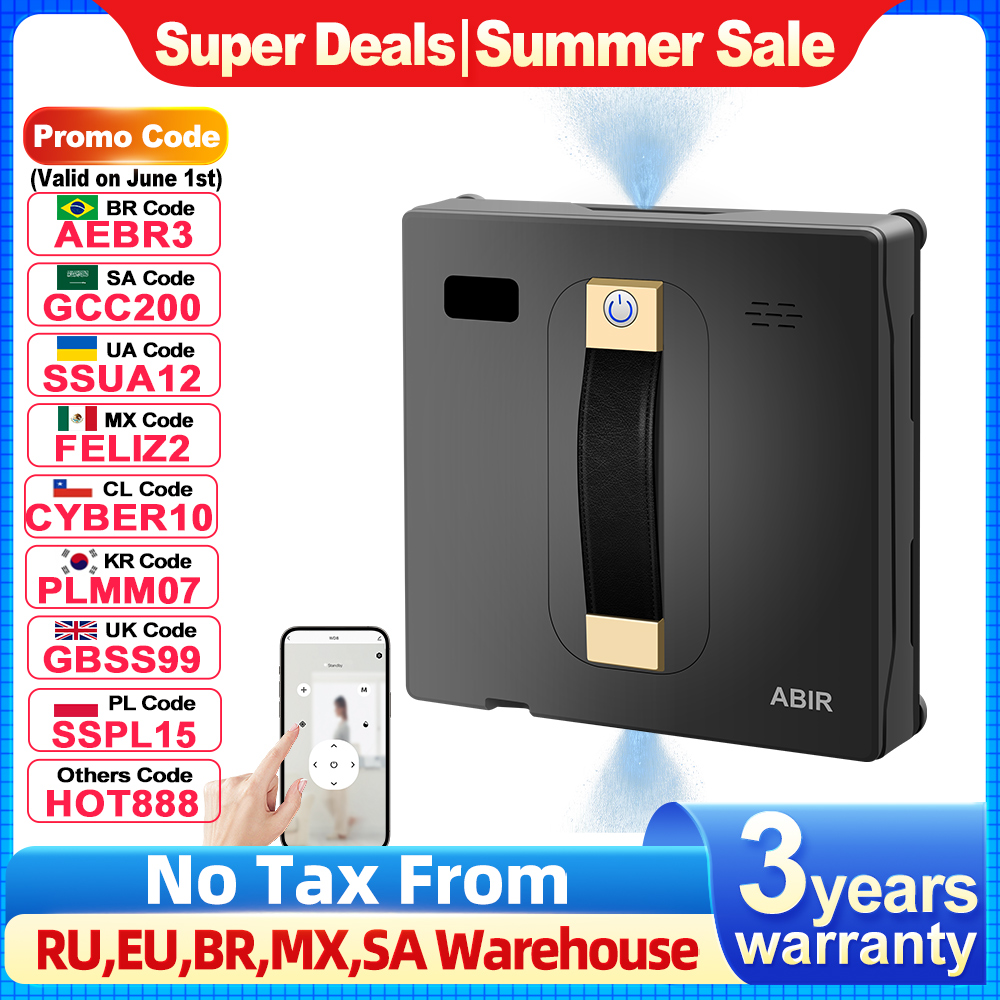Vacuum Cleaner Smart Home - Robot Window cleaner ABIR WD8,Dual Water