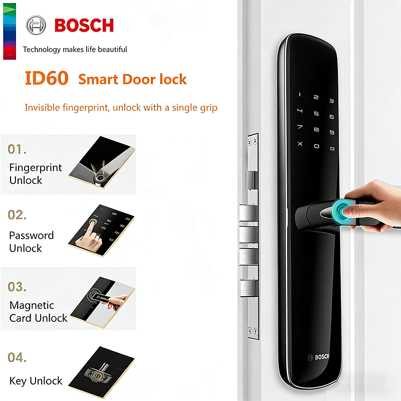 Smart Home Bosch - Bosch ID60 Fingerprint Lock Smart Electronic