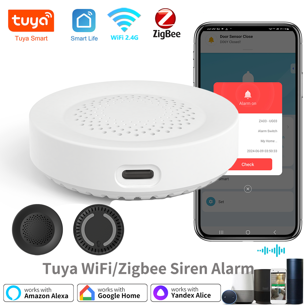 Smart Home Wifi Hub - Tuya Zigbee WiFi Siren Alarm For