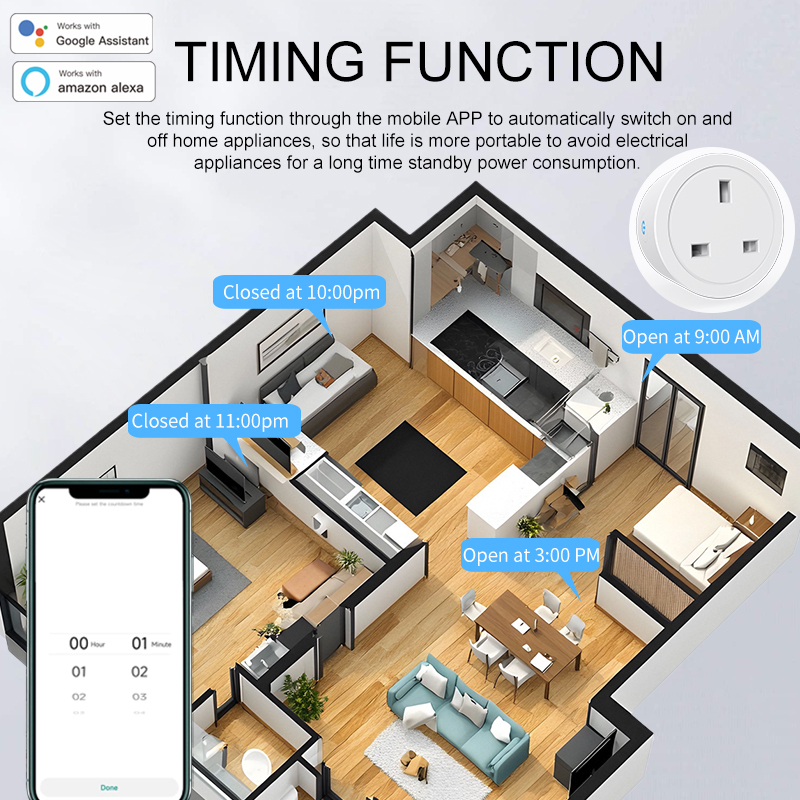Tuya UK-Style round Plug 16A W – Smart Home Or Smart Home Bewertung und Preis