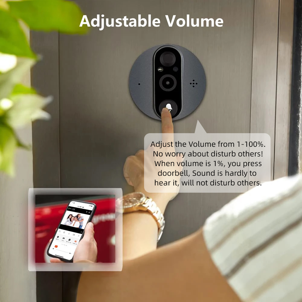 3MP WiFi Smart Tuya Peephole 5 – Smart Home Cctv Camera Bewertung und Preis