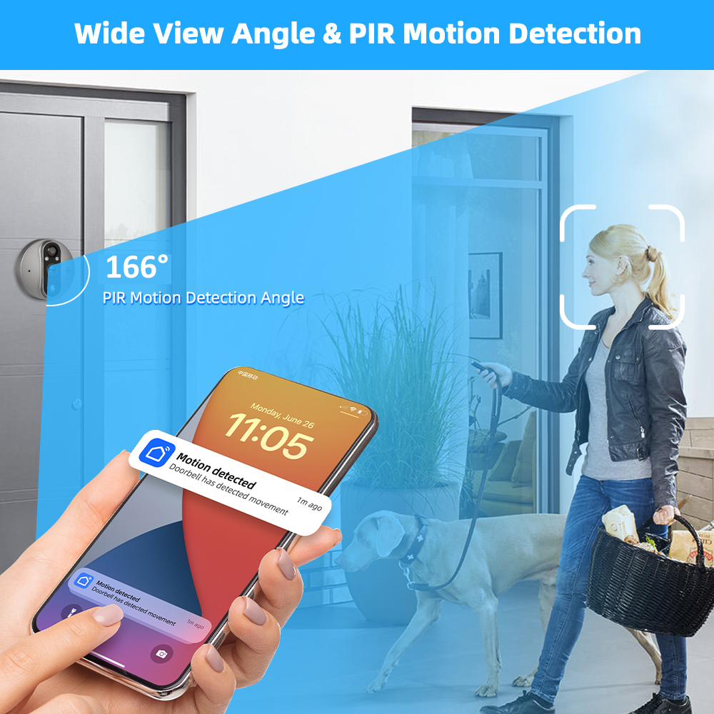 3MP WiFi Smart Tuya Peephole 5 – Smart Home Cctv Camera Bewertung und Preis