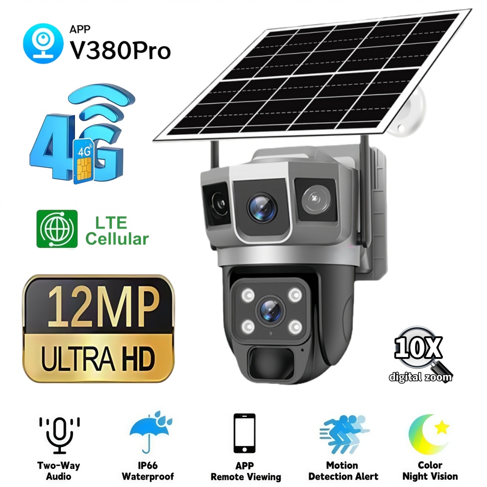 4G Camera Outdoor Solar Survei – Smart Home Cctv Camera Bewertung und Preis