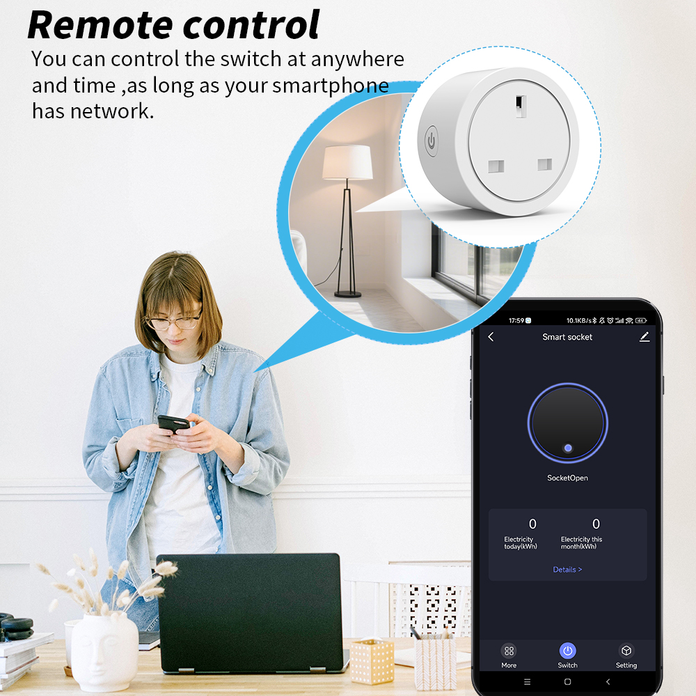 WiFi Smart Socket 16A UK plug  – Smart Home Or Smart Home Bewertung und Preis