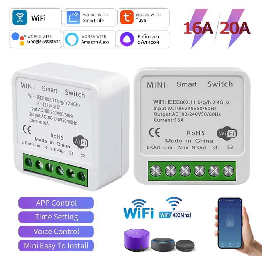 Tuya WiFi Smart Switch Module  – Smart Home Google Assistant Bewertung und Preis