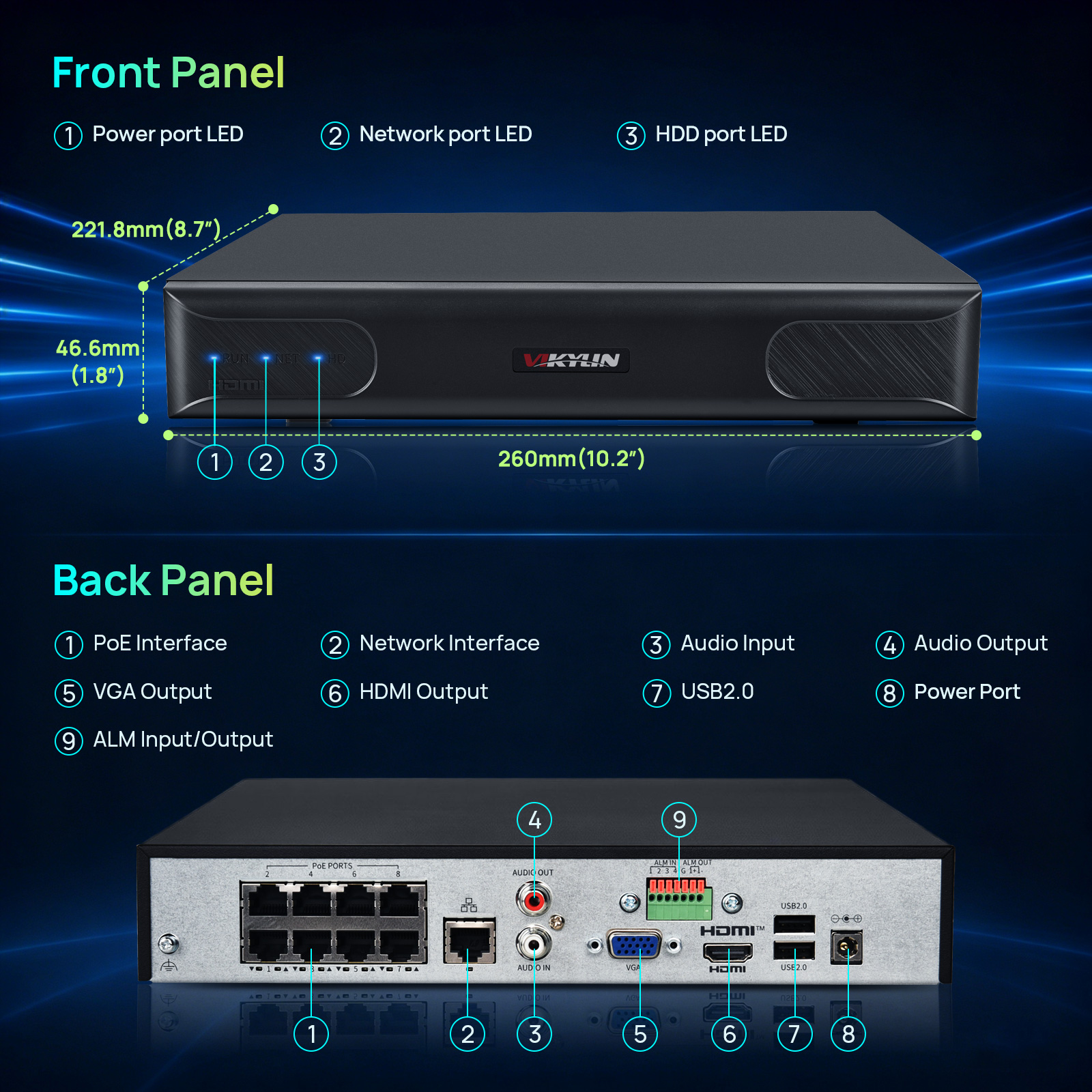 Vikylin 4K NVR UP to 12MP 8CH  – Smart Home Cctv Camera Bewertung und Preis
