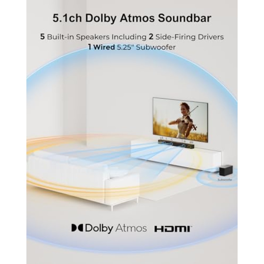 5.1CH Surround Sound Bar with  – Smart Home Theater Bewertung und Preis